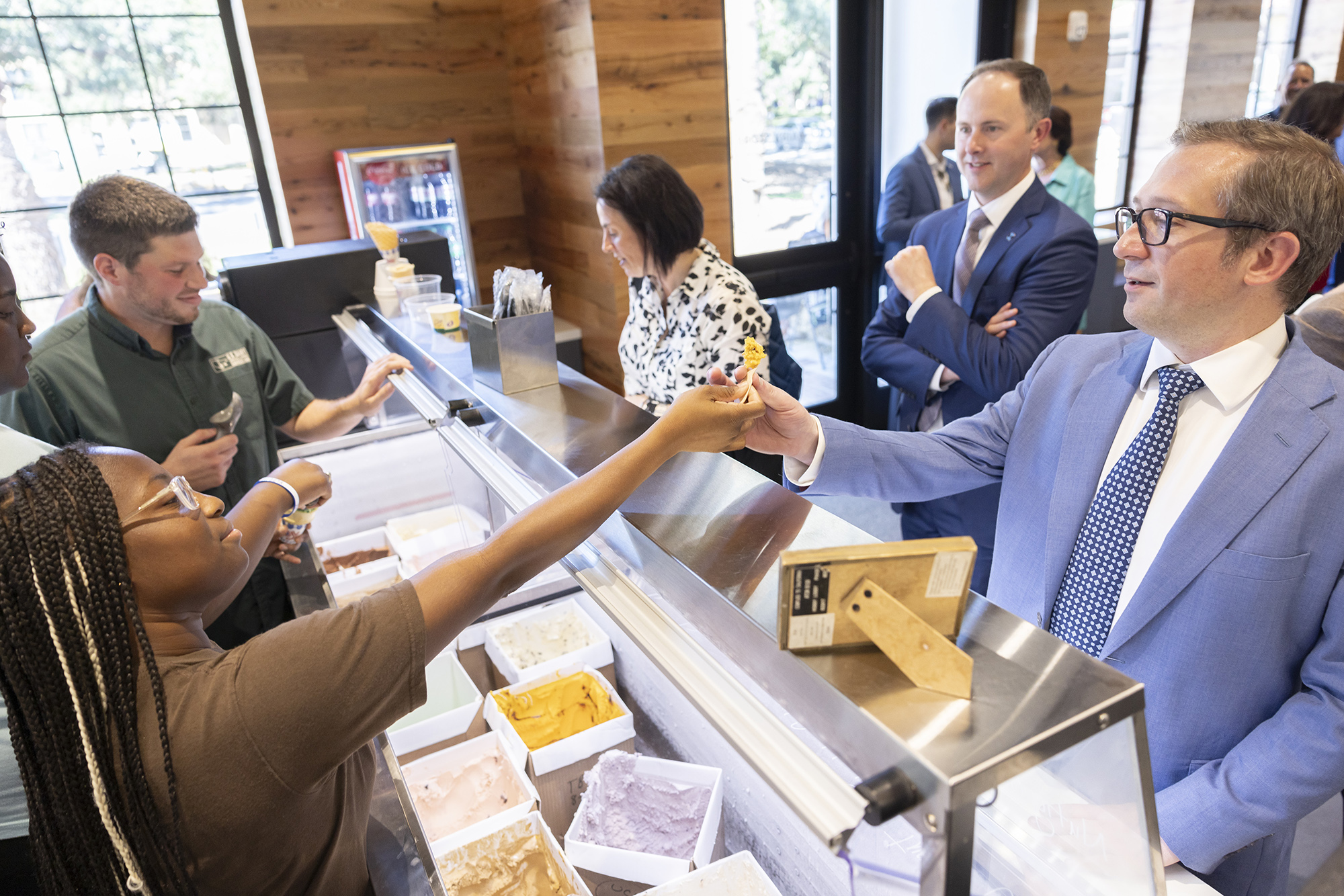Tour stop at the LSU Dairy Store on campus