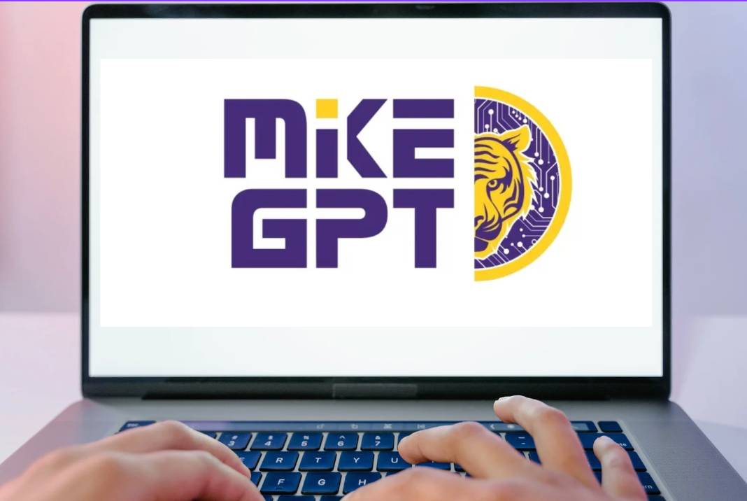 MikeGPT logo Computer screen with MikeGPT logo