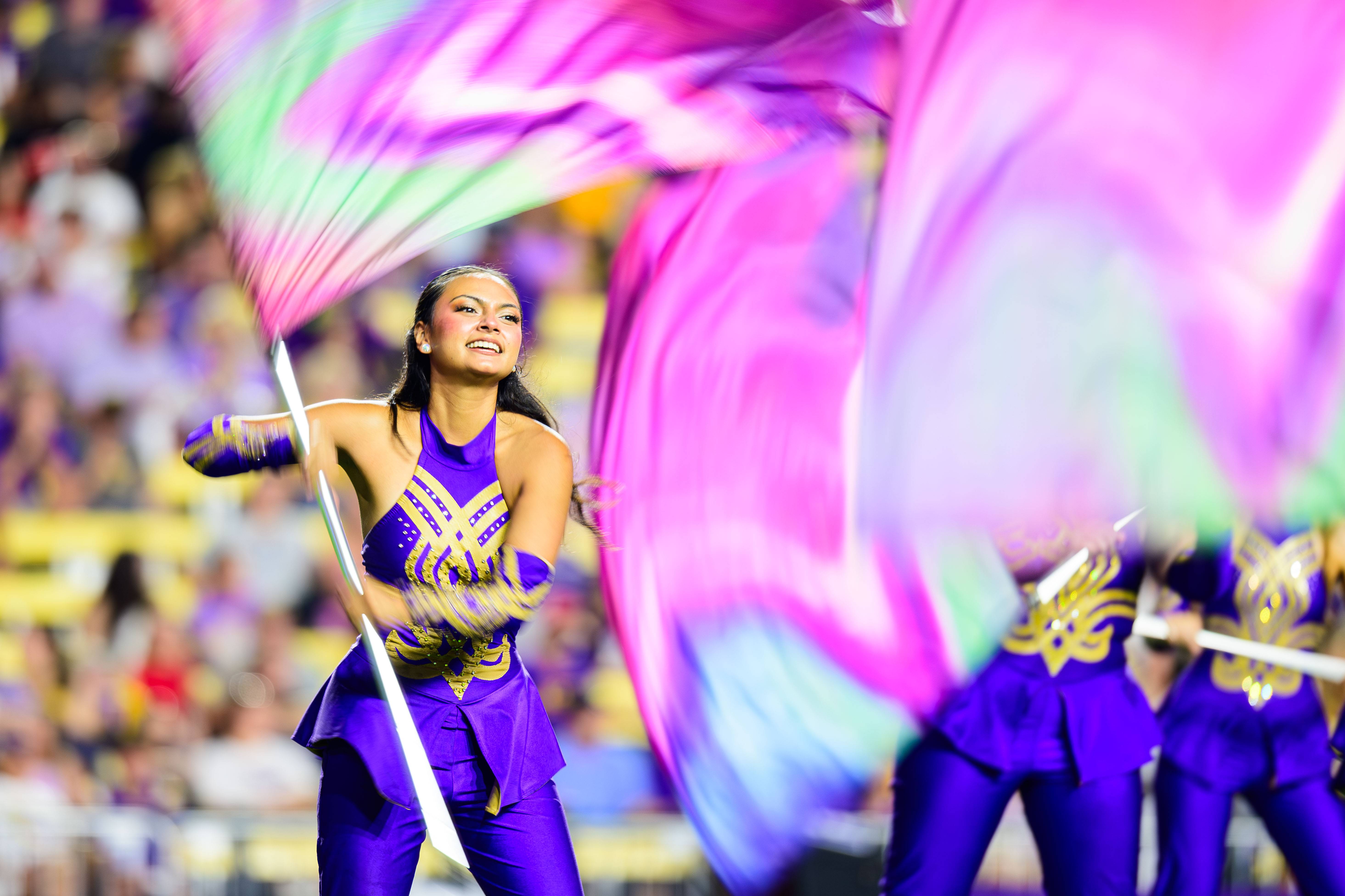 LSU student on the Color Guard LSU student on the Color Guard
