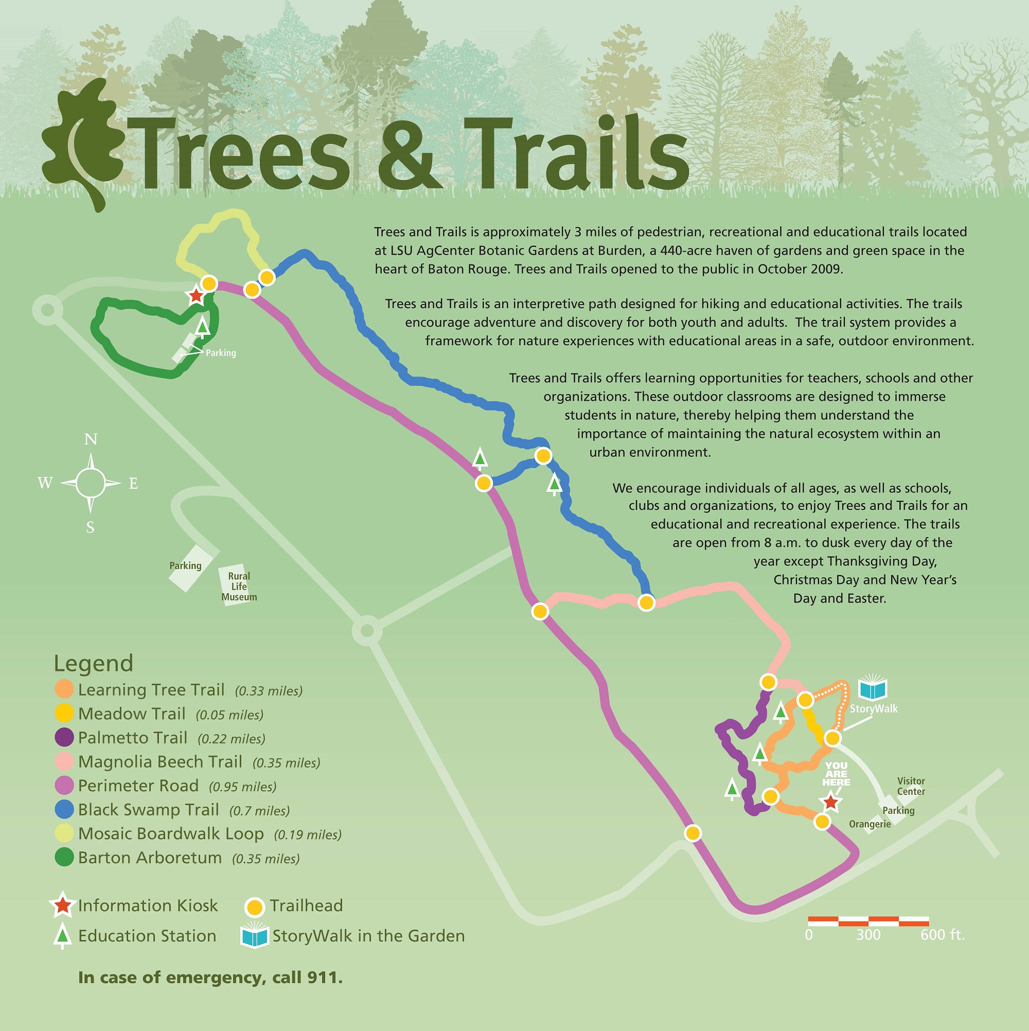 map of trees and trails system