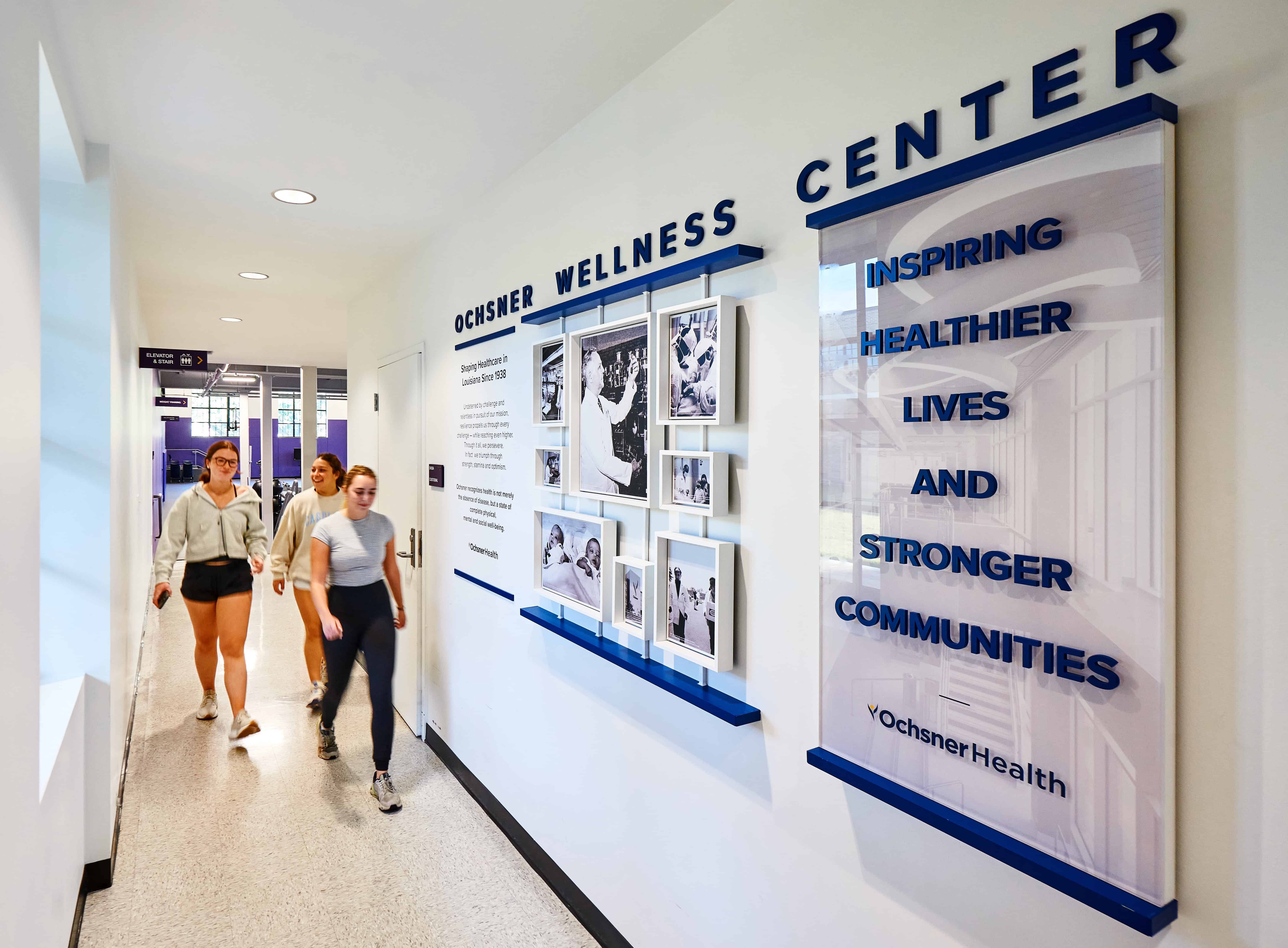 Wellness Center entrance with students