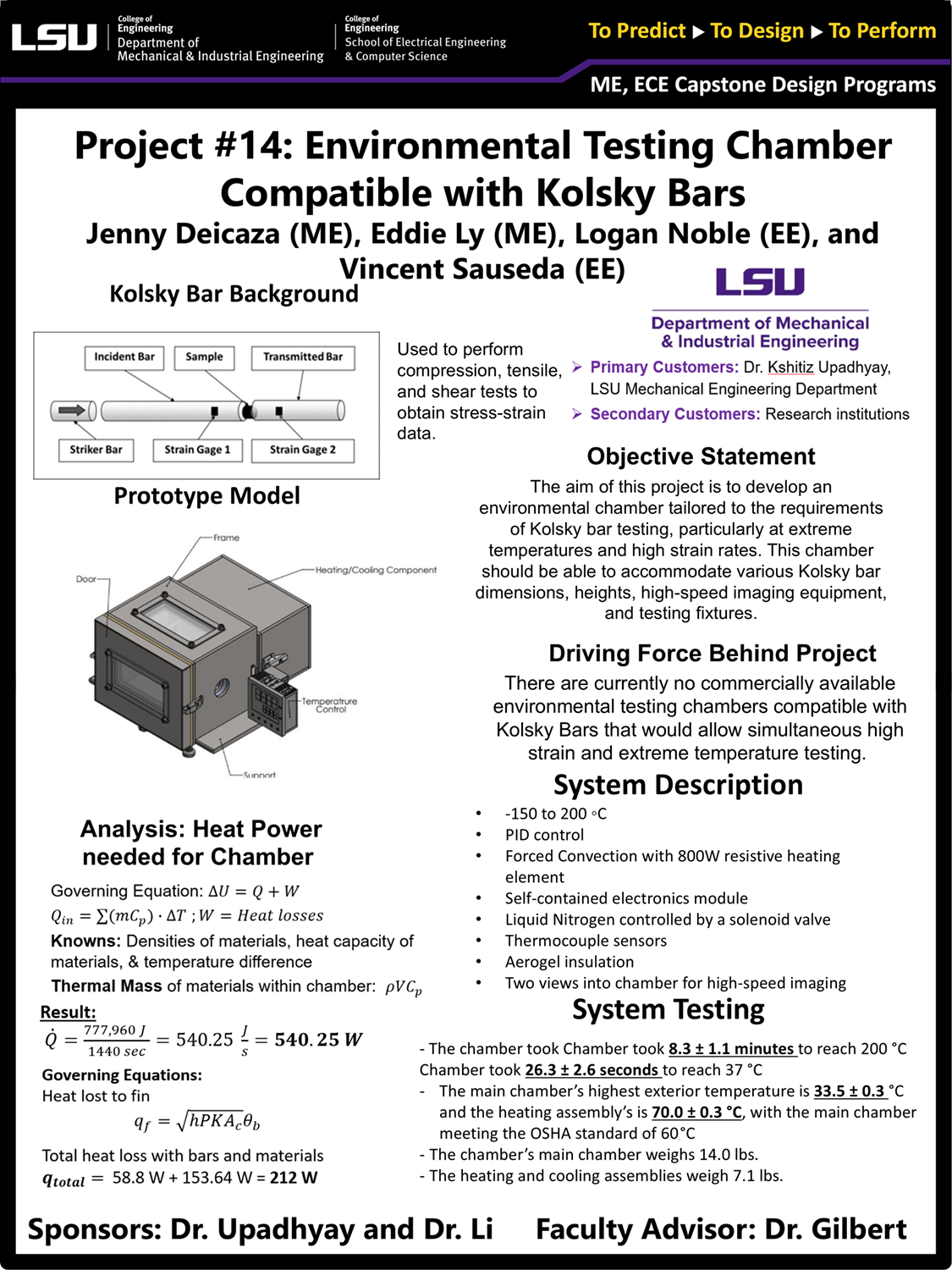 Project 14 Poster: Environment Chamber for Testing Materials in Extreme Conditions (2024) Project 14: Environment Chamber for Testing Materials in Extreme Conditions (2024)