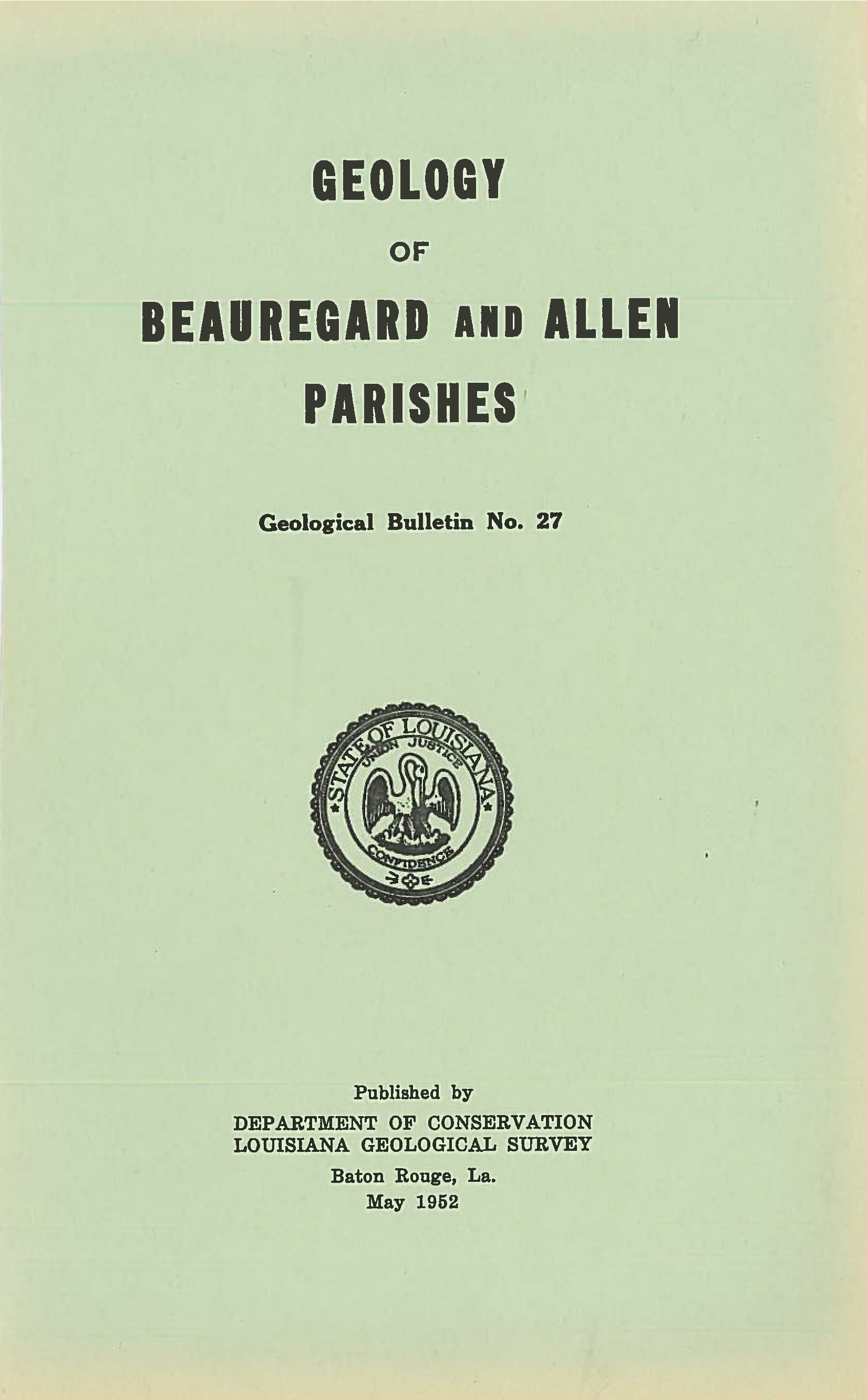 Geology of Beauregard and Allen Parishes