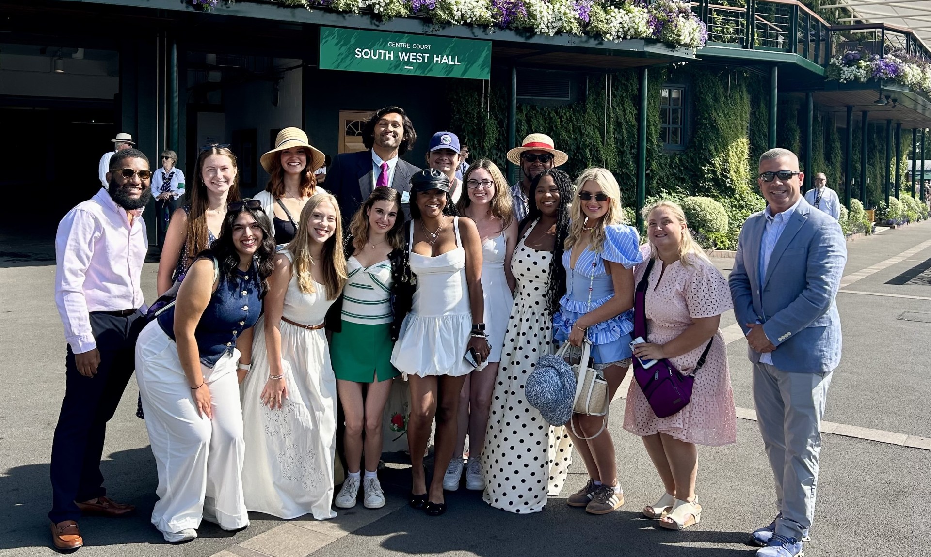 Group photo of students studying abroad