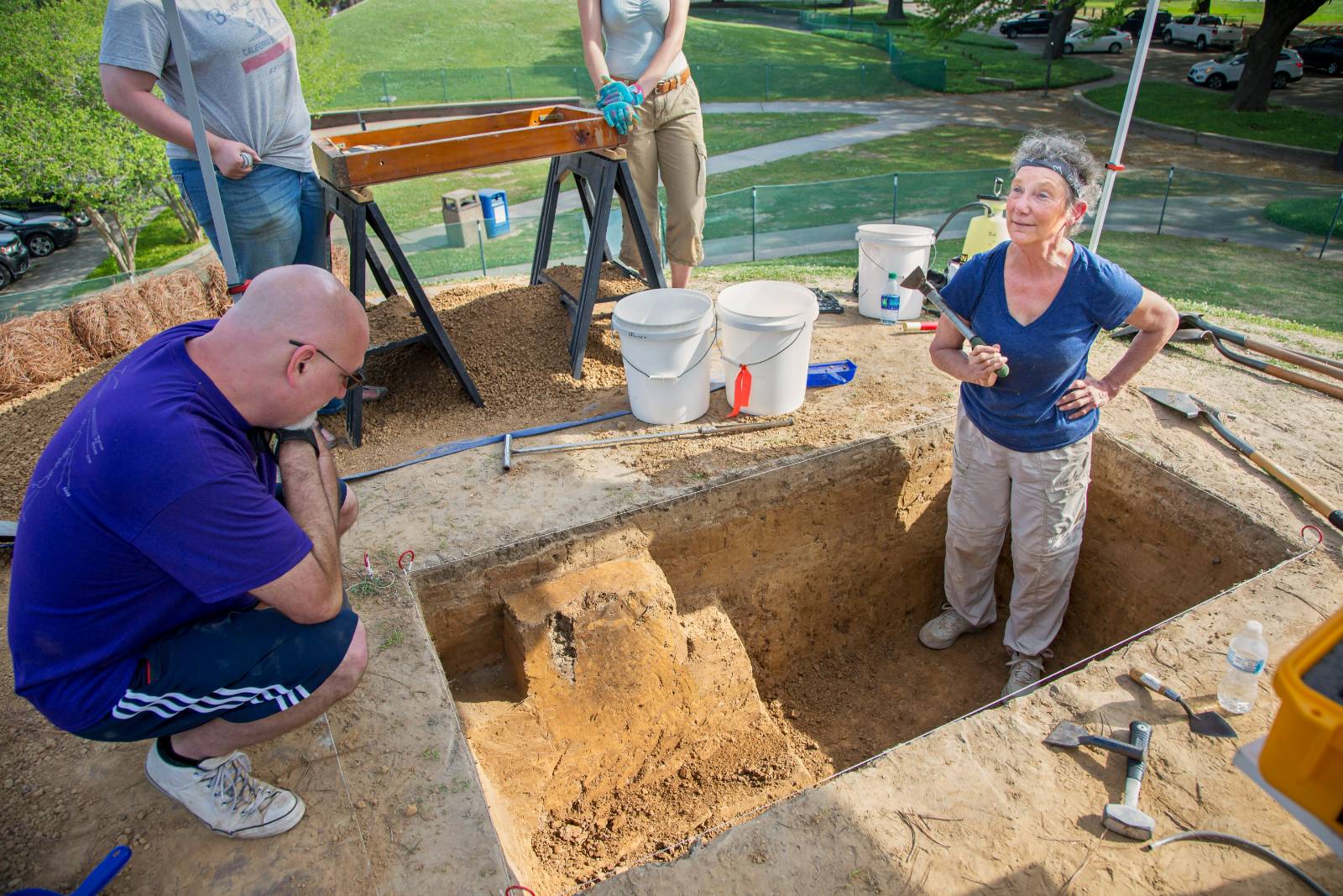 Archaeologists excavated LSU Campus Mound B in 2018 Archaeologists excavated LSU Campus Mound B in 2018