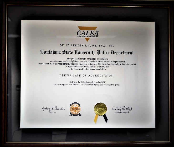 CALEA certificate