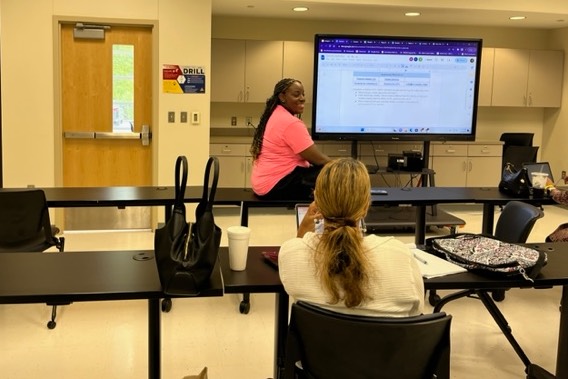 Ashlynn Cage in the classroom Ashlynn Cage in the classroom