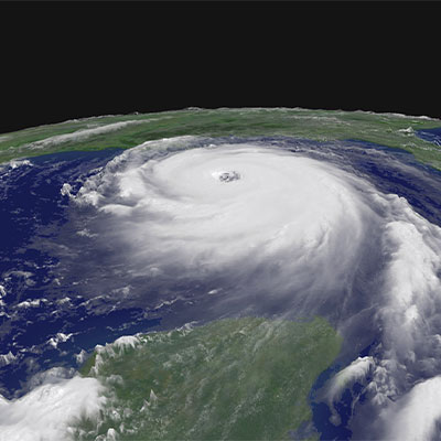 hurricane-katrina image of Hurricane Katrina from space